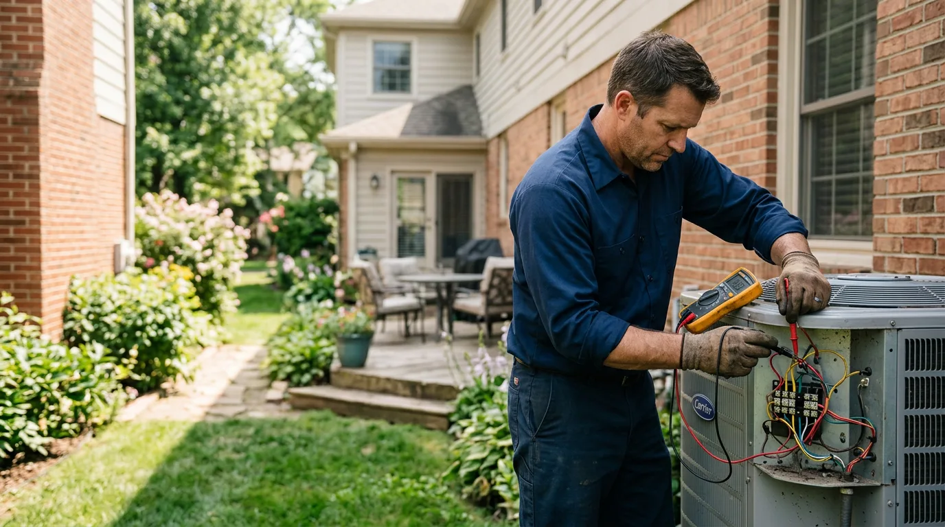 HVAC technician working near Waterman, IL